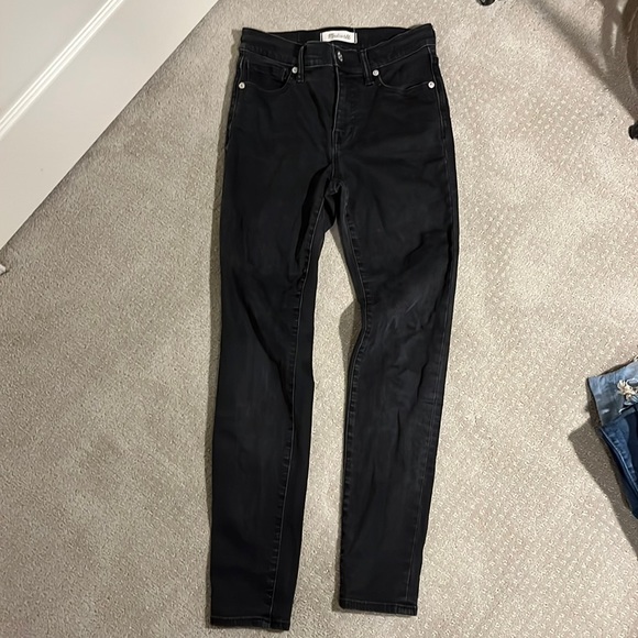 Madewell 9 inch high rise black skinny Jean - Picture 1 of 3